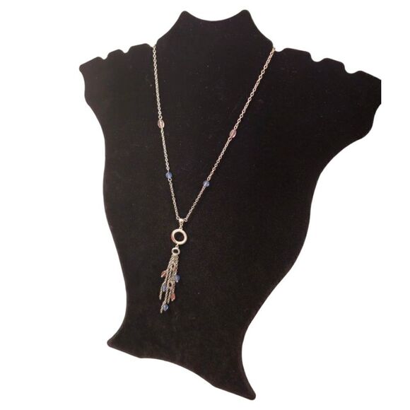 Guess Cluster Bead Circle Drop Necklace - Picture 8 of 10